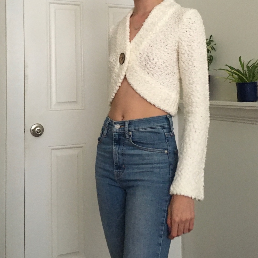 Costa Blanca Y2K Vintage Crop Cardi